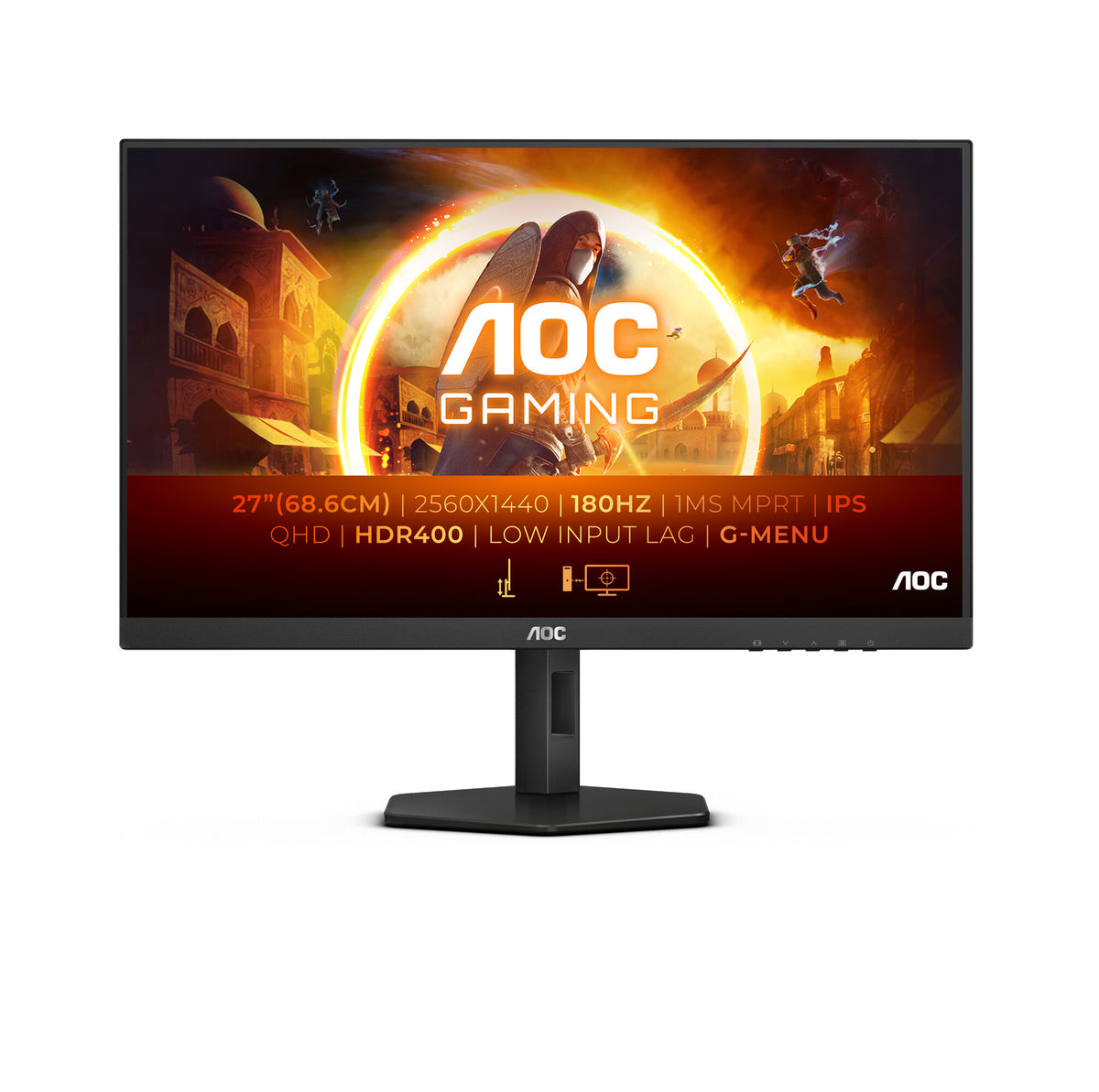 AOC Q27G4X 27" Quad HD Gaming Monitor | 2560 x 1440 180Hz 1ms HDMI DP