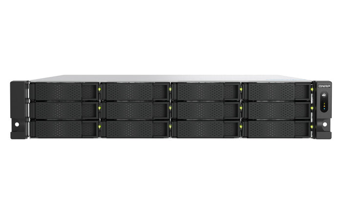 QNAP TS-H1277AXU-RP Rack (2U) NAS | 12-bay, HDD & SSD, AMD Ryzen 5 CPU, 16 GB GB RAM, 4 x LAN Ports