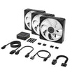 Corsair iCUE LINK LX120 3 Pack Case Fan | 3-Pack 120mm 2400 RPM 69.9 CFM RGB Magnetic levitation bearing Black