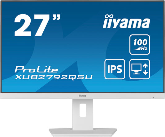 iiyama ProLite XUB2792QSU-W6 27" Wide Quad HD Monitor | 2560 x 1440 100Hz HDMI DP