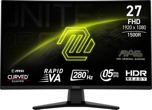 MSI MAG 274CXF 27" Full HD Curved Gaming Monitor | 1920 x 1080 280Hz HDMI DP