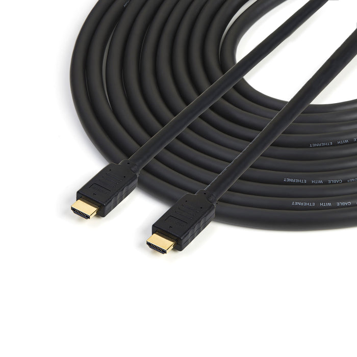 StarTech 50ft (15m) HDMI 2.0 Cable - 4K 60Hz Active HDMI Cable - CL2 Rated for In Wall Installation - Long Durable High Speed UHD HDMI Cable - HDR, 18Gbps - Male to Male Cord - Black