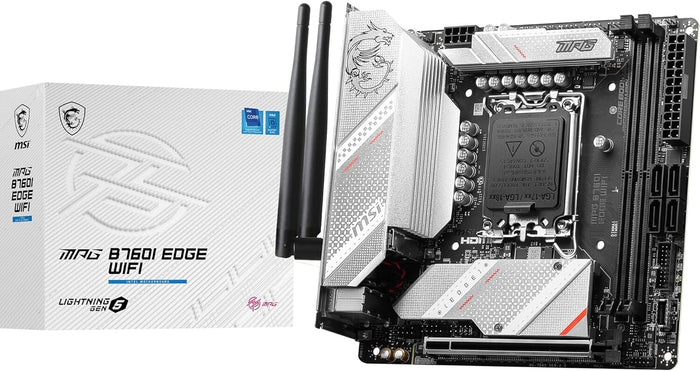 MSI MPG B760I EDGE WIFI mATX Motherboard | LGA1700 | 2x DDR5 Slots | Wi-Fi 6E