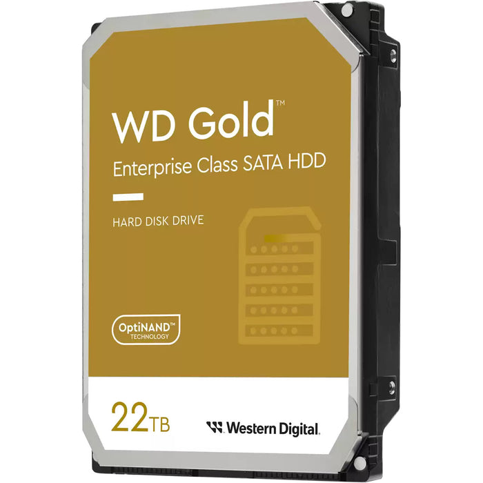 Western Digital Gold 22 TB 3.5" 7200 RPM Server/Workstation HDD | Serial ATA III