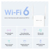 Mercusys AX1500 Wi-Fi 6 Range Extender Wi-Fi Range Extender | Dual-Band 1201 Mbps White