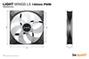 be quiet! LIGHT WINGS LX 140mm PWM 3-Pack Black Case Fan | 140mm 1200 RPM 56 CFM PWM RGB Rifle bearing Black