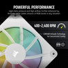 Corsair iCUE LINK LX120 3 Pack Case Fan | 120mm 2400 RPM 69.9 CFM PWM RGB Magnetic levitation bearing White