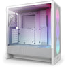 NZXT H5 Flow RGB Midi Tower PC Case White | Liquid Cooling Support