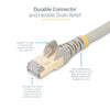 StarTech.com 7m CAT6a Ethernet Cable - 10 Gigabit Shielded Snagless RJ45 100W PoE Patch Cord - 10GbE STP Network Cable w/Strain Relief - Grey Fluke Tested/Wiring is UL Certified/TIA
