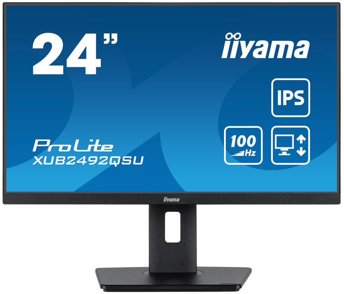 iiyama ProLite XUB2492QSU-B1 24" Wide Quad HD Monitor | 2560 x 1440 100Hz 1ms HDMI DP
