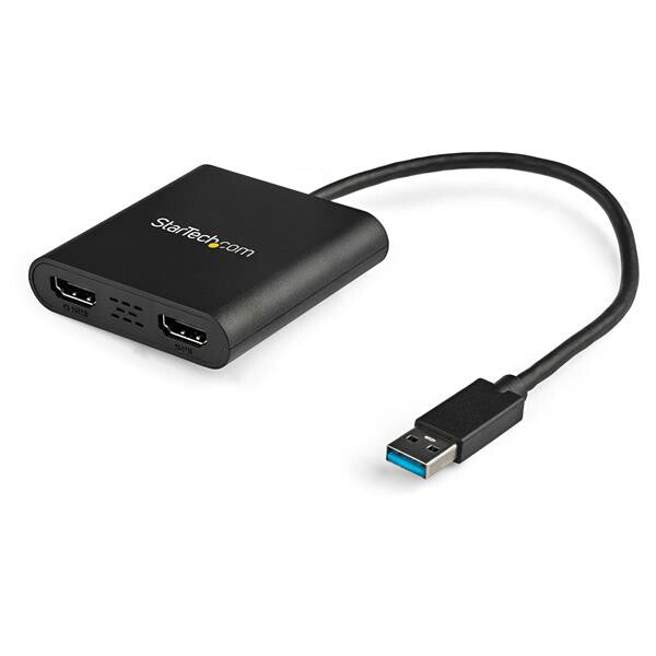 .com USB 3.0 to Dual HDMI Adapter 1x 4K 30Hz & 1x 1080p External Video & Graphics Card USB Type to HDMI Dual Monitor Display Adapter Supports Windows Only