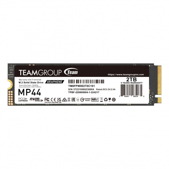 Team Group MP44 2 TB PC Internal SSD | NVMe PCI Express 4.0 M.2