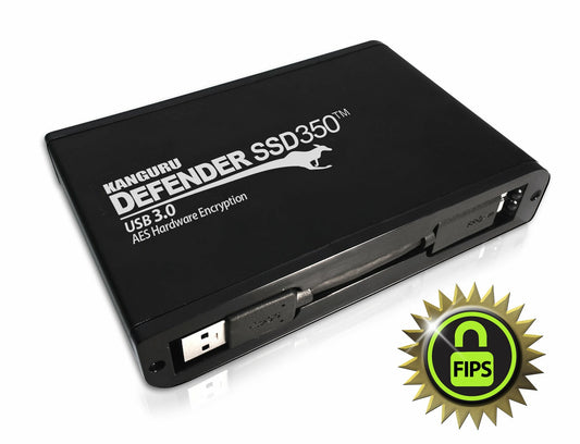 iStorage Kanguru Defender SSD350 2 TB| FIPS 140-2 Certified | Hardware Encrypted Solid State Drive | 2.5" External |SATA (SATA/600) | TAA Compliant