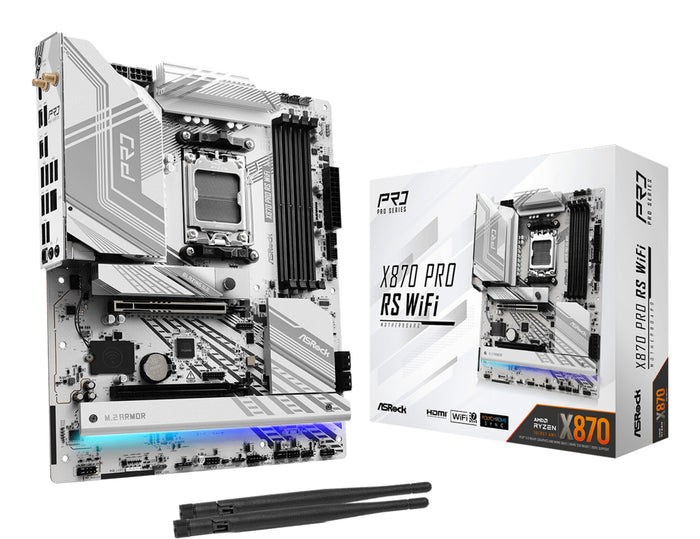 Asrock X870 Pro RS WiFi ATX Motherboard | AM5 | 4x DDR5 Slots | Wi-Fi 7