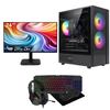 GTR Gaming Infinity Gaming PC Bundle | Intel Core i5-10400F | GeForce RTX 3050 6GB | 512GB SATA SSD | 16GB DDR4 3200MHz RAM | 650W PSU | Windows 11 Home | AC900 WiFi | 24" Gaming Monitor | Gaming Keyboard, Mouse & Headset