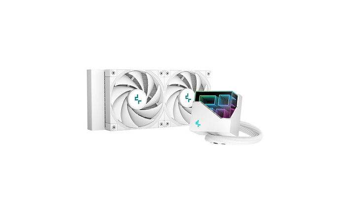 DeepCool LT520 WH AIO Liquid Cooler | 240mm 2250 RPM 85.85 CFM PWM RGB White