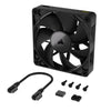 Corsair iCUE LINK RX120 Case Fan | 120mm 2100 RPM 74.2 CFM PWM Magnetic levitation bearing Black