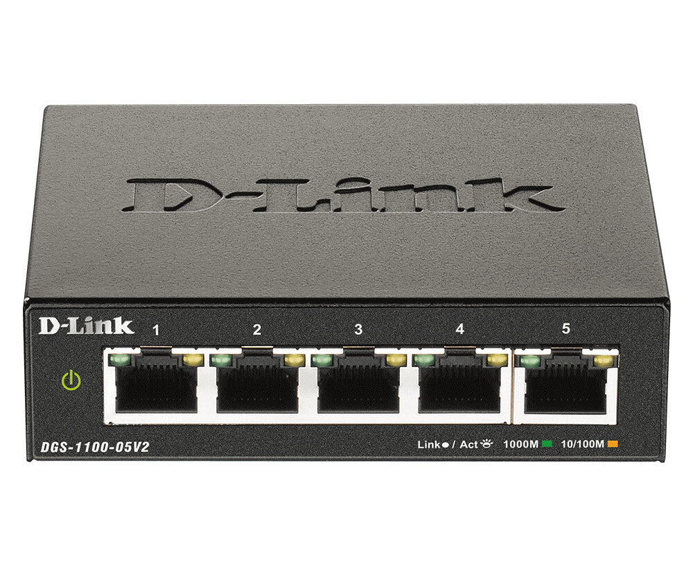 D-Link DGS-1100-05V2 network switch Managed L2 Gigabit Ethernet (10/100/1000) Black