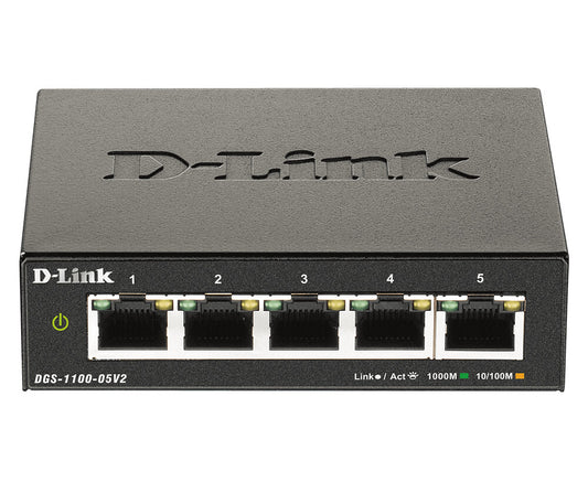 D-Link DGS-1100-05V2 network switch Managed L2 Gigabit Ethernet (10/100/1000) Black