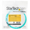 StarTech.com Fiber Optic Cable - 10 Gb Aqua - Multimode Duplex 50/125 - LSZH - LC/LC - 2 m~2m (6ft) LC/UPC to LC/UPC OM3 Multimode Fiber Optic Cable, Full Duplex 50/125µm Zipcord Fiber, 100G Networks, LOMMF/VCSEL,