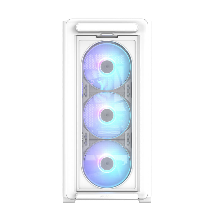 ASUS A23 PLUS TG ARGB WHITE PC Case White | Liquid Cooling Support