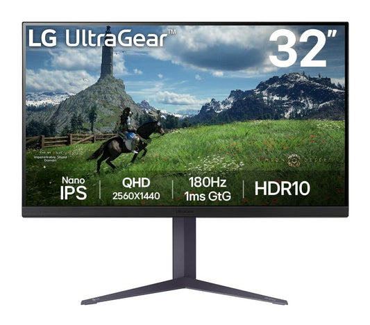 LG 32GS85Q-B 32" Quad HD Gaming Monitor | 2560 x 1440 180Hz 1ms HDMI DP