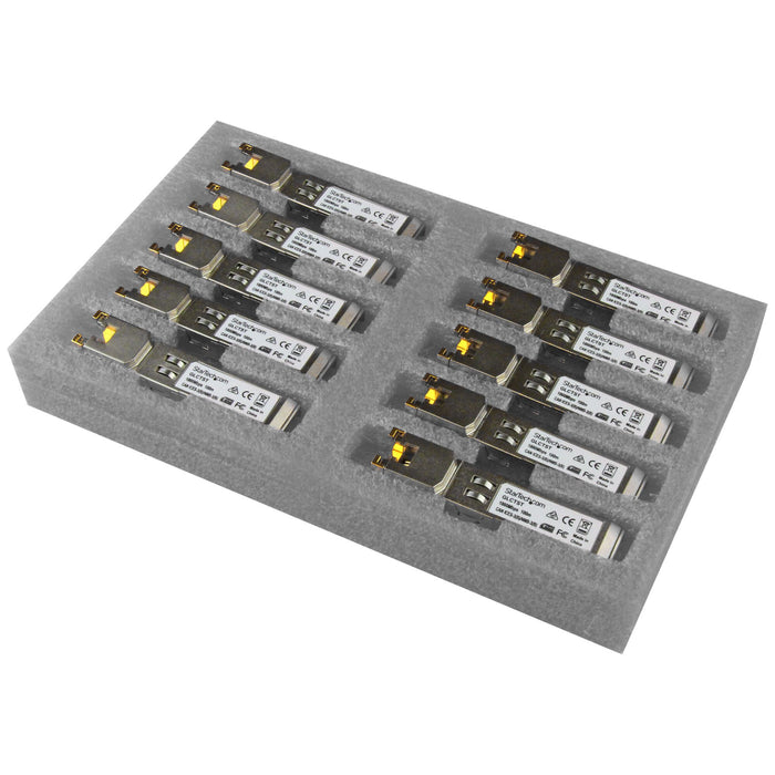 StarTech Cisco GLC-T Compatible SFP Transceiver Module - 1000BASE-T - 10 Pack~Cisco GLC-T Compatible SFP Module (10 Pack) - 1000BASE-T - SFP to RJ45 Cat6/Cat5e - 1GE Gigabit Ethernet SFP - RJ-45 100m - Cisco Firepower, ASR920, IE2000
