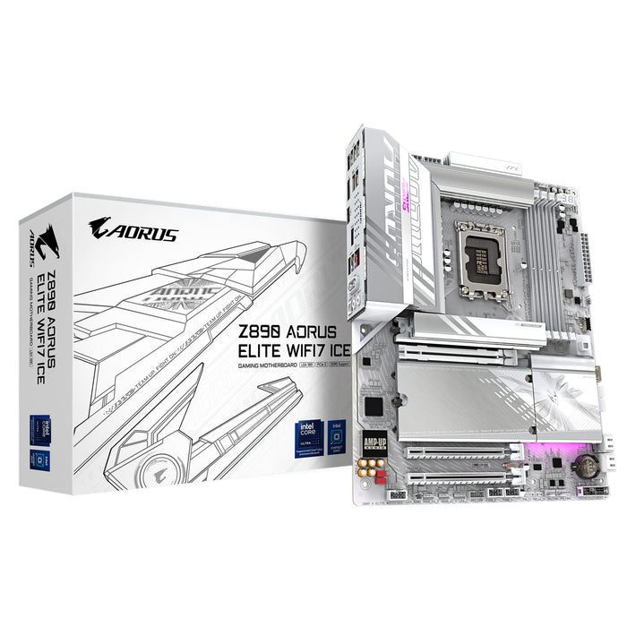 Gigabyte Z890 AORUS ELITE WIFI7 ICE ATX Motherboard | LGA1851 | 4x DDR5 Slots | Wi-Fi 7