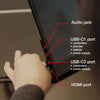 Verbatim 49592 16" Full HD Monitor | 1920 x 1080 USB-C HDMI
