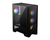 MSI MAG FORGE 120A AIRFLOW Midi Tower PC Case Black, Transparent | Liquid Cooling Support