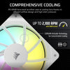 Corsair RS120 ARGB Case Fan | 120mm 2100 RPM 72.8 CFM PWM RGB White