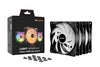 be quiet! LIGHT WINGS LX 120mm PWM High Speed 3-Pack Black Case Fan | 120mm 2100 RPM 61.8 CFM PWM RGB Rifle bearing Black
