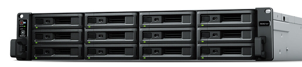 Synology RackStation RS3621XS+ Rack (2U) NAS | 12-bay, HDD & SSD, Intel Xeon CPU, 8 GB GB RAM, 6 x LAN Ports