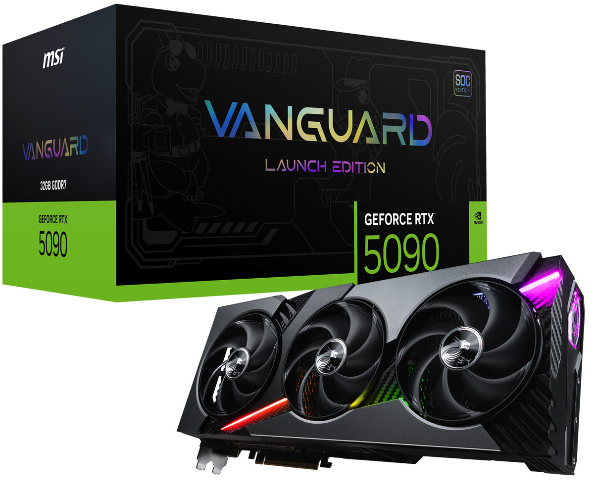 MSI GEFORCE RTX 5090 32G VANGUARD SOC LAUNCH EDITION graphics card NVIDIA 32 GB GDDR7
