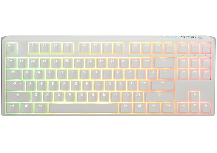 Ducky One3 Pure White TKL Speed Mechanical Gaming Keyboard | Wired, White, Backlit