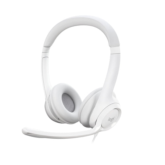 Logitech H390 Headset Wired Head-band Office/Call center USB Type-A White
