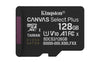 Kingston Technology 128GB microSDXC Canvas Select Plus Gen3 150MB/s A1 Card + Adapter
