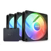 NZXT F120 RGB Core Triple Pack Case Fan | 120mm 1800 RPM 78.86 CFM RGB Fluid Dynamic Bearing (FDB) Black