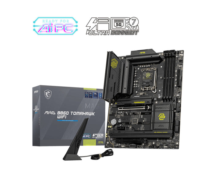 MSI MAG B860 TOMAHAWK WIFI ATX Motherboard | LGA1851 | 4x DDR5 Slots | Wi-Fi 7
