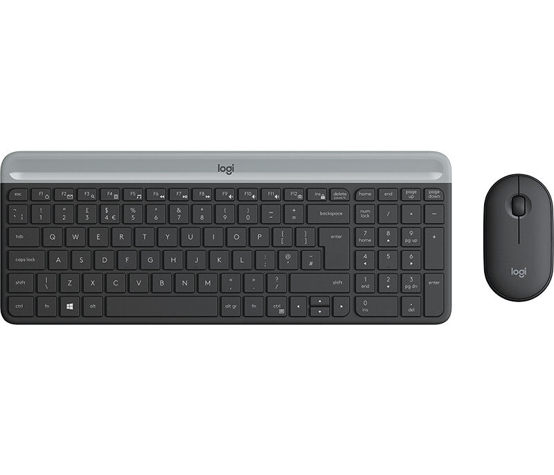 Logitech MK470 Keyboard | Wireless, QWERTY, Graphite, Mouse Included