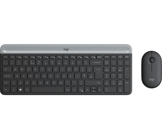 Logitech MK470 Keyboard | Wireless, QWERTY, Graphite, Mouse Included
