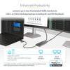StarTech.com USB-C to Dual-HDMI Adapter - USB-C or A to 2x HDMI - 4K 60Hz - 100W Power Delivery Pass-Through - 1ft (30cm) Built-in Cable - USB to HDMI Multi-Monitor Converter for Laptop