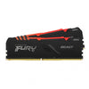 Kingston FURY Beast 32 GB (2x16 GB) DDR4 Memory Kit | CL16, XMP, Heatsink, ARGB