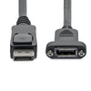 StarTech.com 3ft (1m) Panel Mount DisplayPort Cable - 4K x 2K - DisplayPort 1.2 Extension Cable Male to Female - DP Video Extender Cord with Panel Mount DP Connector - DP Monitor Cable