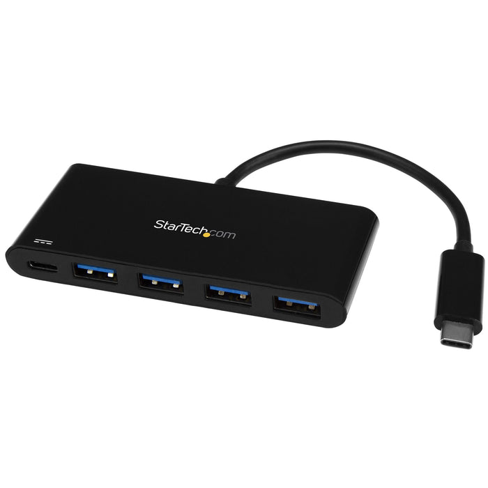 StarTech 4 Port USB C Hub with 4 USB Type-A Ports (USB 3.0 SuperSpeed 5Gbps) - 60W Power Delivery Passthrough Charging - USB 3.1 Gen 1/USB 3.2 Gen 1 Laptop Hub Adapter - MacBook, Dell~4 Port USB C Hub with 4 USB Type-A Ports (USB 3.0 SuperSpeed 5Gbps)