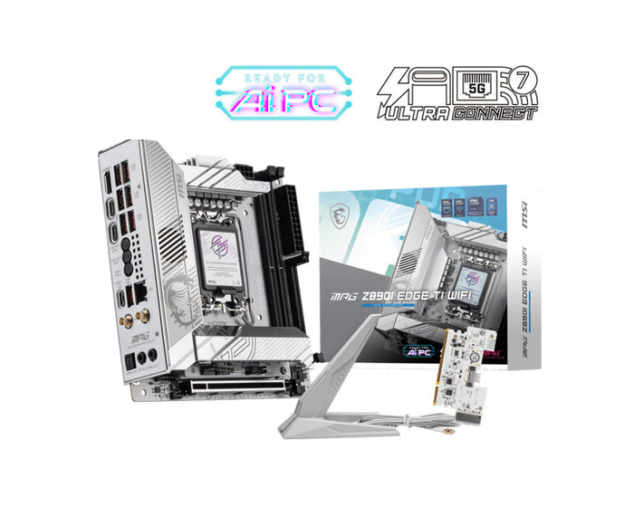 MSI MPG Z890I EDGE TI WIFI Mini-ITX Motherboard | LGA1851 | 2x DDR5 Slots | Wi-Fi 7