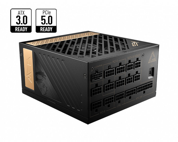MSI MEG MEG AI1300P PCIE5 1300W ATX Fully-Modular Power Supply Unit | 80 PLUS Gold