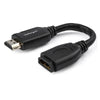 StarTech.com 6" (15cm) HDMI Port Saver Cable - 4K 60Hz High Speed HDMI 2.0 Extension Cable with Ethernet - Short HDMI Extension Cable - HDMI Male to Female Extension Adapter Cord