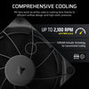 Corsair RS120 Case Fan | 120mm 2100 RPM 72.8 CFM PWM Black
