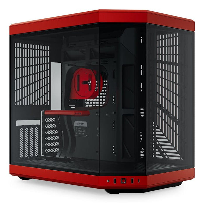 HYTE Y70 Midi Tower PC Case Black, Red | Liquid Cooling Support